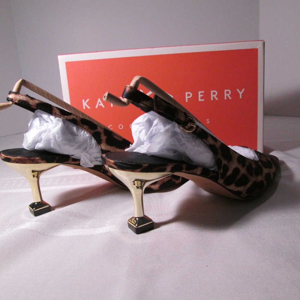 Katy Perry Oceanview Sling Back Leopard Print Sz 7.5 NIB - Picture 12 of 13
